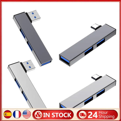 3-in-1 USB Hub OTG – USB-C & USB 3.0 to 3x USB, 5Gbps for PC & Laptop