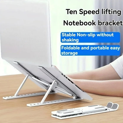 Adjustable Aluminum Laptop Stand – Foldable Cooling Holder for MacBook & Notebooks