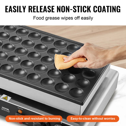 SucceBuy Commercial Dutch Pancake Maker 50-Pcs – Non-Stick, Dual Temp & Timer Control