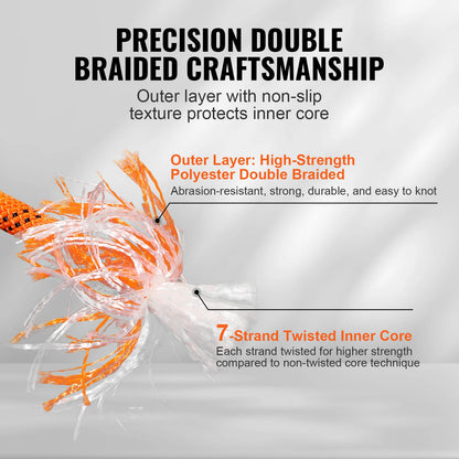 SucceBuy 120ft Double-Braided Polyester Rope | 4000 LBS