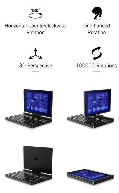 GPD Pocket 4 8.8" — AMD AI 9 HX 370, 64GB RAM, 2TB NVMe, 180° Flip, Portable Mini PC