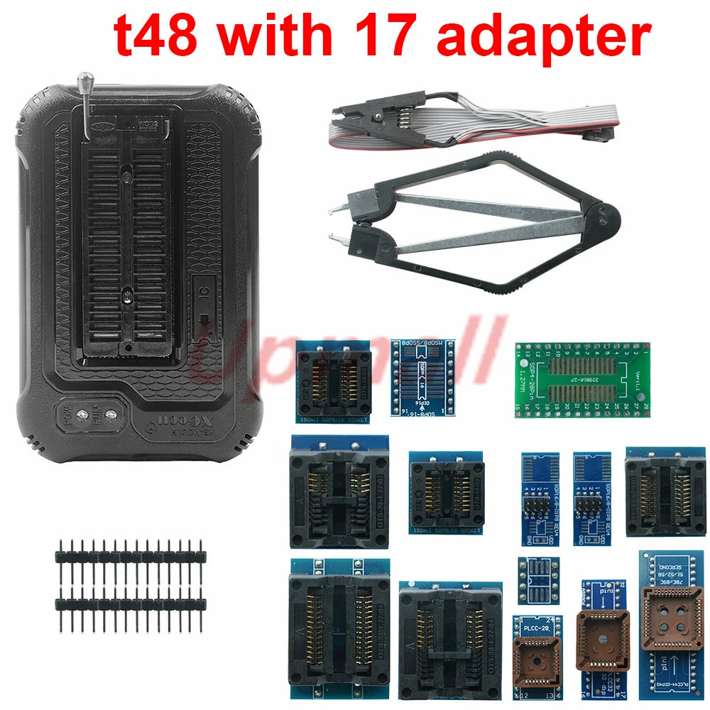 XGecu T48 (TL866-3G) Universal Programmer – 39 Adapters, 31000+ ICs, SPI/NAND/eMMC