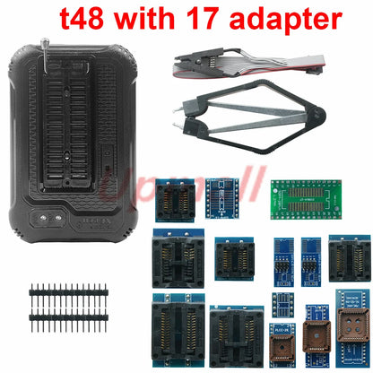 XGecu T48 (TL866-3G) Universal Programmer – 39 Adapters, 31000+ ICs, SPI/NAND/eMMC
