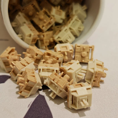 HMX Sandstorm Mechanical Keyboard Switches – 5-Pin, 37g/42g/50g Tactile, Pre-Lubed