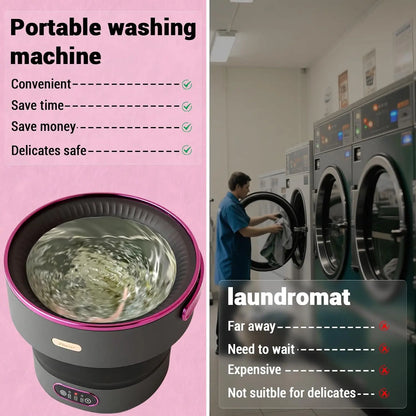 13L Portable Foldable Washing Machine | 4 Modes, Spin Basket, Apartment & Travel