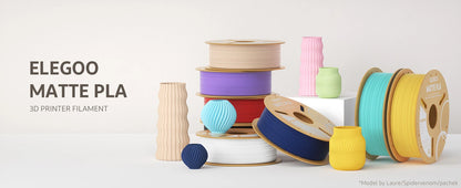 ELEGOO Matte PLA Filament 1.75mm 1KG – +/-0.02mm Accuracy, Cardboard Spool