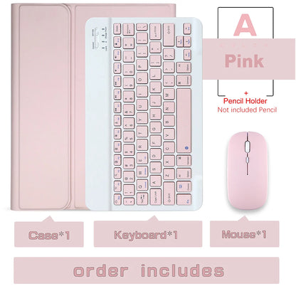 Wireless Magic Keyboard & Mouse Case for iPad Pro 11/13, Air 11/13, iPad 7-10 Gen – Bluetooth, Touchpad