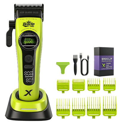 Professional Barber Hair Clipper – 5-Speed, 8000RPM, Brushless Motor, Detachable Blade