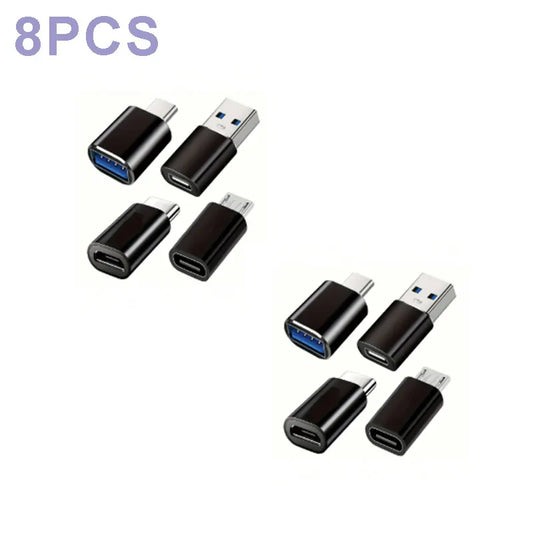 8-in-1 USB-C Adapter Set – OTG, Micro USB & USB 3.0 for MacBook & Smartphones