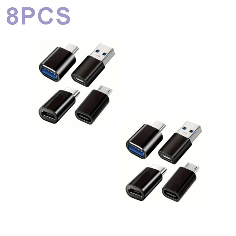8-in-1 USB-C Adapter Set – OTG, Micro USB & USB 3.0 for MacBook & Smartphones