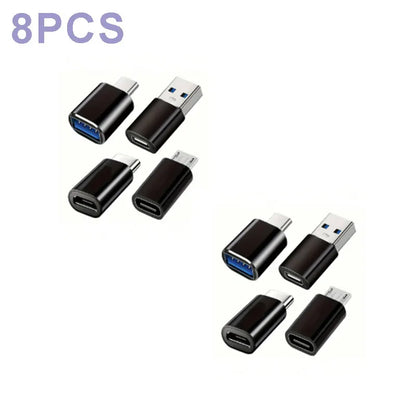 8-in-1 USB-C Adapter Set – OTG, Micro USB & USB 3.0 for MacBook & Smartphones