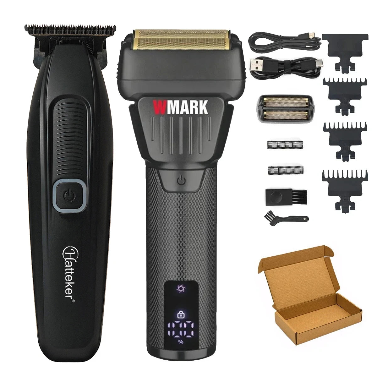 WMARK Men's Professional Electric Hair Clipper & Shaver Set – 9000RPM, 2000mAh, Wet/Dry, Salon Use