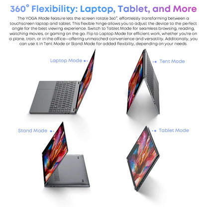 CHUWI FreeBook 13.5" 2-in-1 Laptop — Intel N150, 16GB LPDDR5, 512GB SSD, FHD Touch, WiFi 6, Windows 11