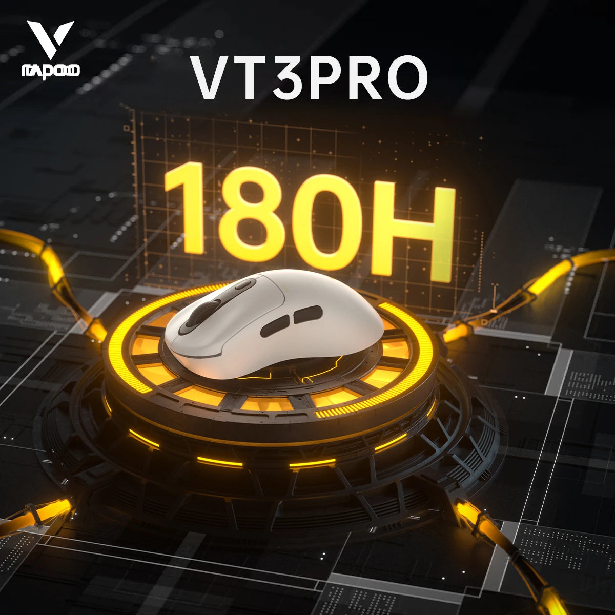 Rapoo VT3 GEN-2 Wireless Gaming Mouse – 53g, 8KHz, 26000DPI, 10 Buttons