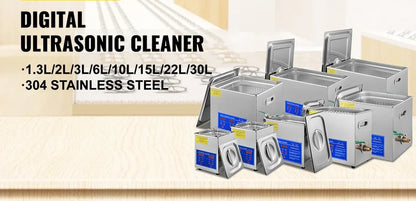 Ultrasonic Cleaner 1.3L–30L 40kHz 220V EU Plug – Portable Ultrasound Bath Washer