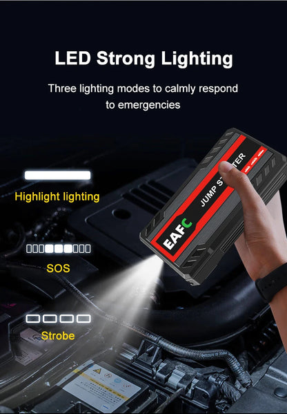 Car Jump Starter 600A-2000A | 12V Portable Battery Booster & Power Bank for Emergency Start (EAFC)