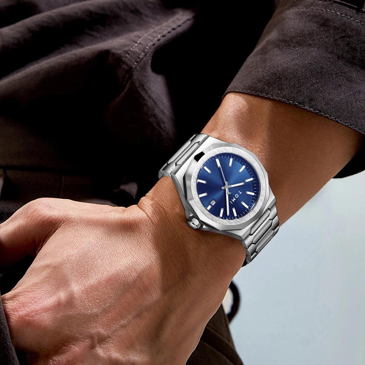 TOMI Luxury Men’s Watch & Gift Box Set – Business Quartz Watch