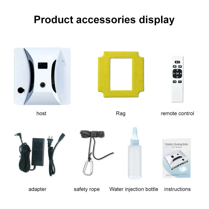 2024 Intelligent Window Cleaning Robot – Auto Water Spray, Remote Control