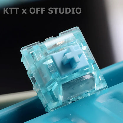 KTT OFF STUDIO Blue Tears Silent Switch – 5Pin Linear, POM Stem, Factory Lubed, RGB