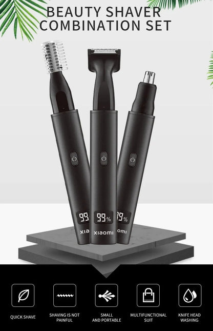 Xiaomi 3-in-1 Electric Nose & Ear Hair Trimmer – Painless, USB Rechargeable