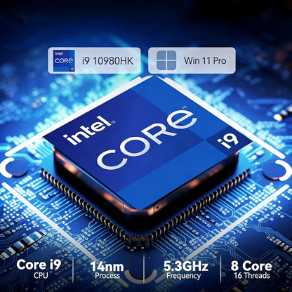 Gaming & Office Laptop — Intel i9-10980HK, 16GB RAM, Up to 2TB SSD, 1080p FHD, Fingerprint Unlock