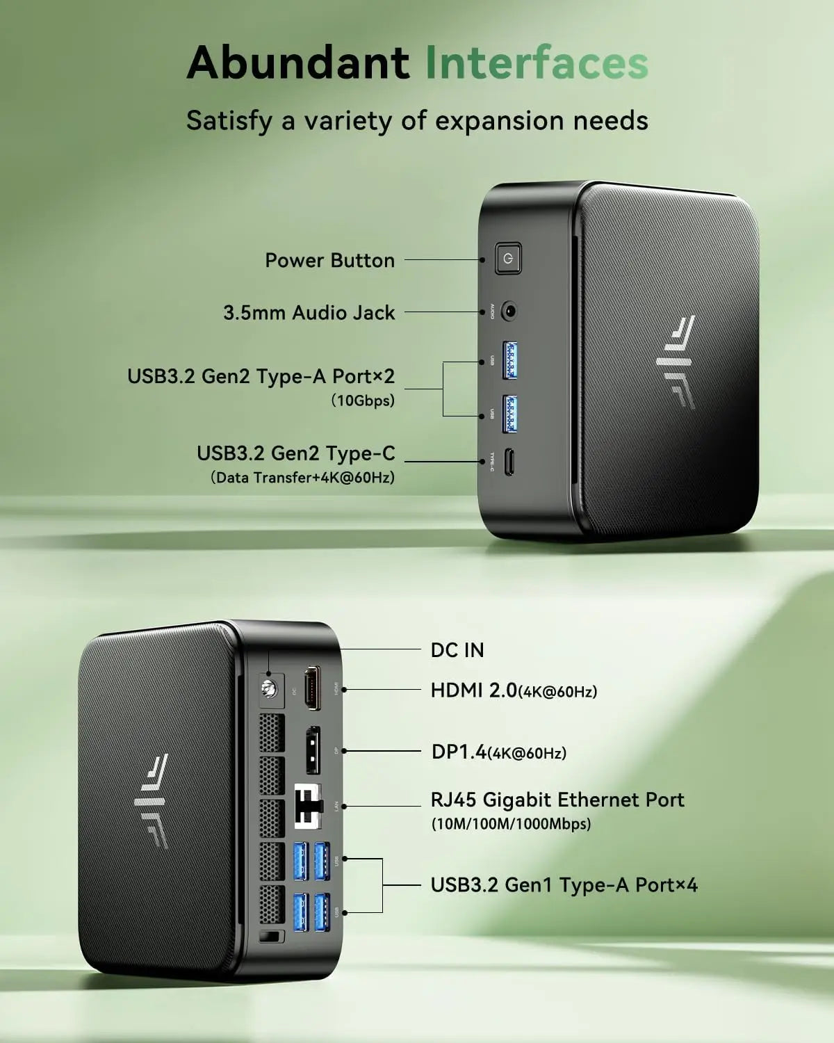 Mini PC – AMD Ryzen 5 7430U / Ryzen 7 7735HS, 32GB RAM, 512GB SSD, 4K HDMI, WiFi