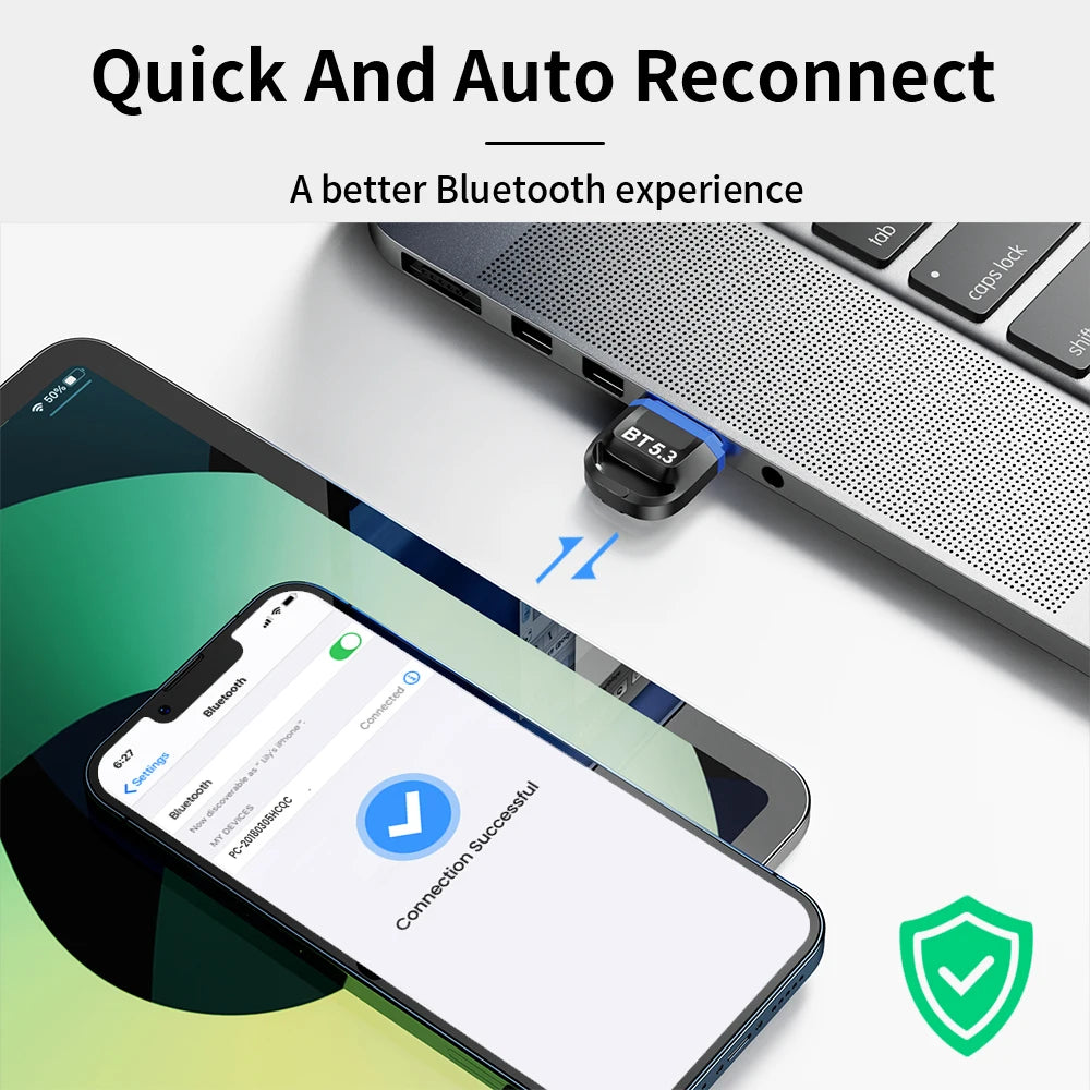 USB Bluetooth 5.4 Dongle Adapter – Wireless Audio, Mouse & Keyboard Receiver