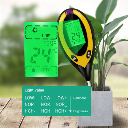 Wireless Smart Soil Tester – LCD Temperature & Humidity Monitor for Garden