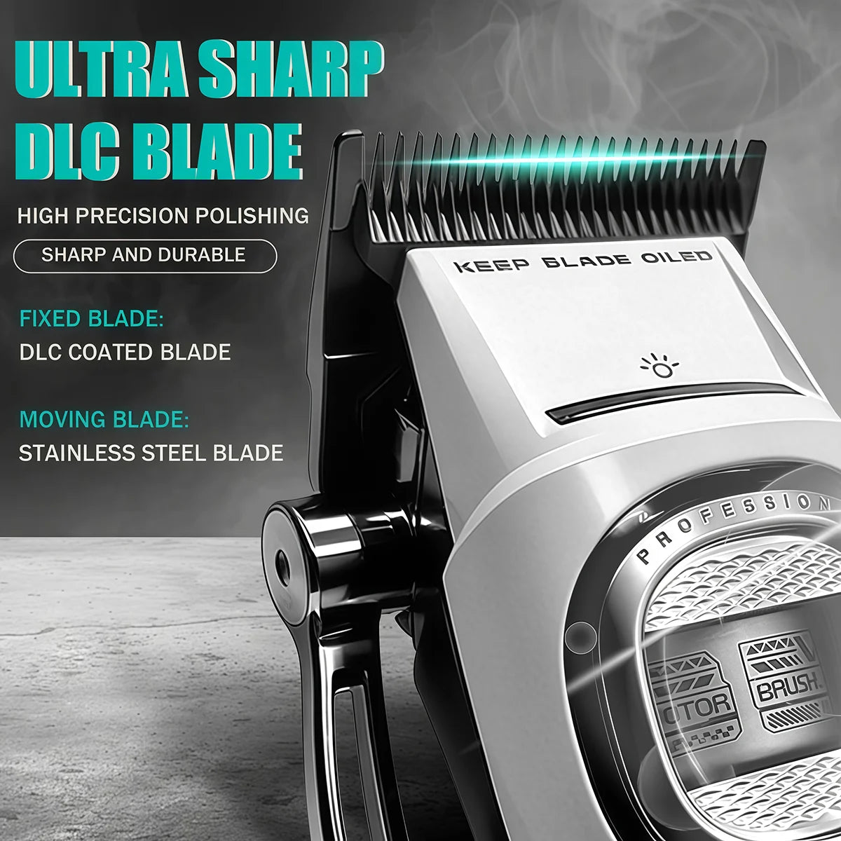 VGR V-888C Brushless Motor Cordless Hair Clipper – 7000-8000RPM, 2500mAh, 150min, Wet/Dry, Barber Trimmer
