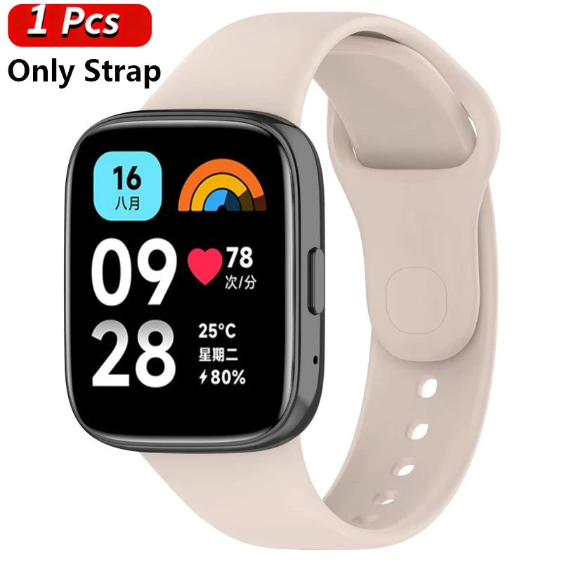 Silicone Strap & Case for Xiaomi Redmi Watch 3 / Active / Lite | Sport Band
