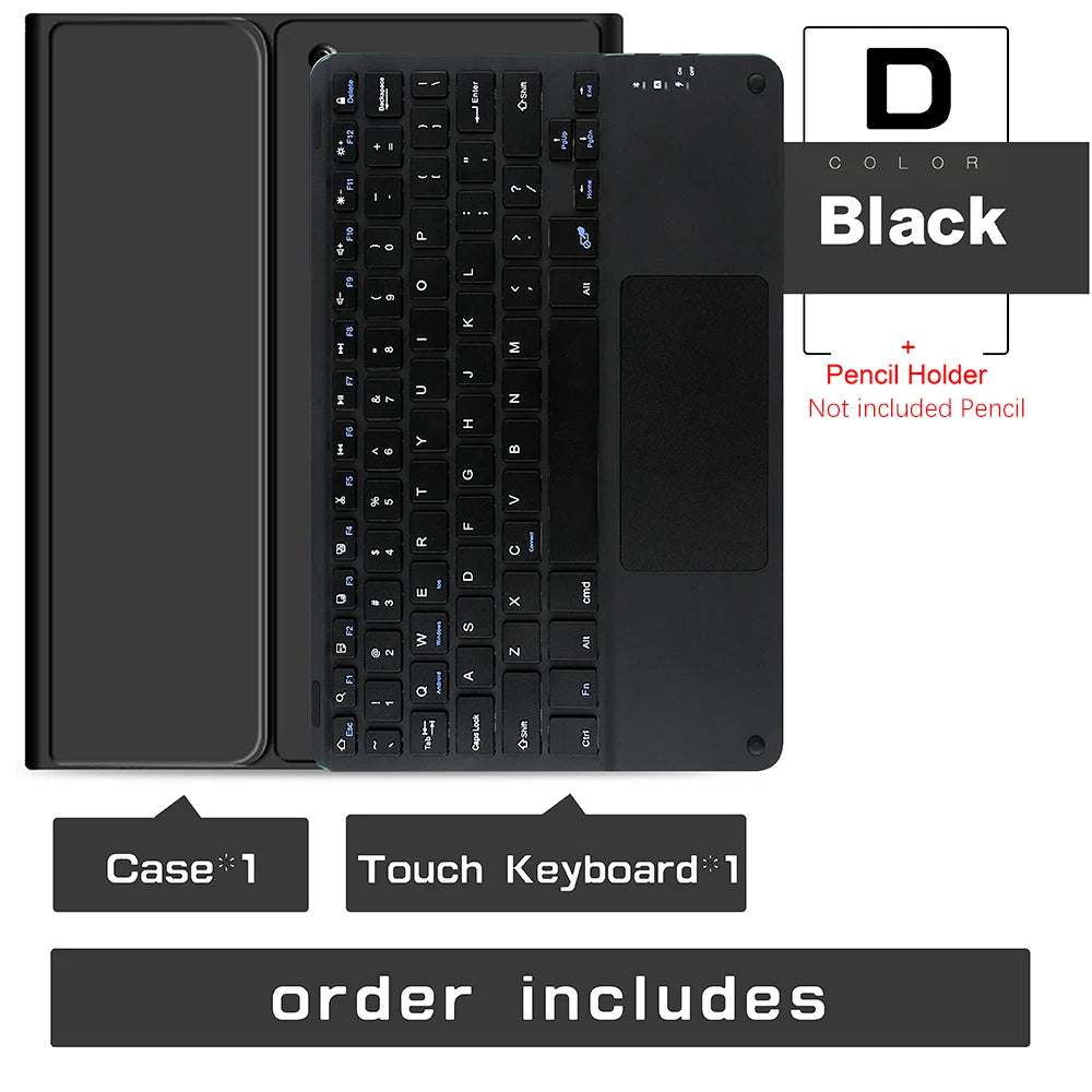 Wireless Magic Keyboard & Mouse Case for iPad Pro 11/13, Air 11/13, iPad 7-10 Gen – Bluetooth, Touchpad