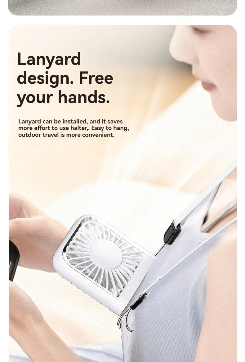 Portable Foldable USB Neck Fan 2025 – Handheld Semiconductor Cooling, Outdoor & Desktop