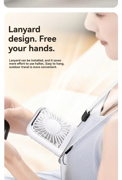 Portable Foldable USB Neck Fan 2025 – Handheld Semiconductor Cooling, Outdoor & Desktop