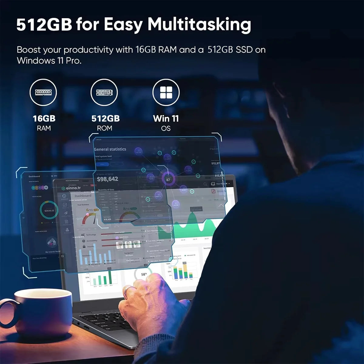2026 Gaming Laptop 15.6" — Intel i9-10980HK / 9900U, 16GB RAM, Up to 2TB SSD, Fingerprint, Windows 11