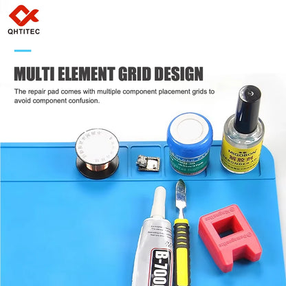 Silicone Soldering Work Mat – Heat Resistant 932°F Anti-Static Magnetic Repair Mat