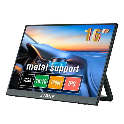 Anmite Portable Monitor 14"/16" – 1920x1200 IPS HDR10, Touch Screen, for Xbox/PS4/PS5/Switch/PC/Laptop