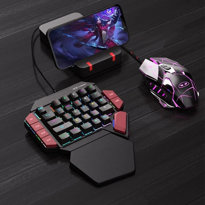 MageGee One-Handed Mini Mechanical Gaming Keyboard – 35 Keys, Hot-Swappable, Backlit, Wired for PC　Laptop　Desktop