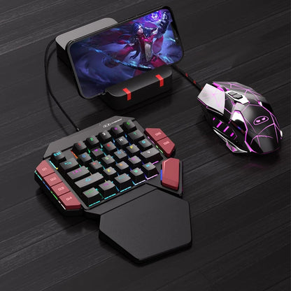 MageGee One-Handed Mini Mechanical Gaming Keyboard – 35 Keys, Hot-Swappable, Backlit, Wired for PC　Laptop　Desktop