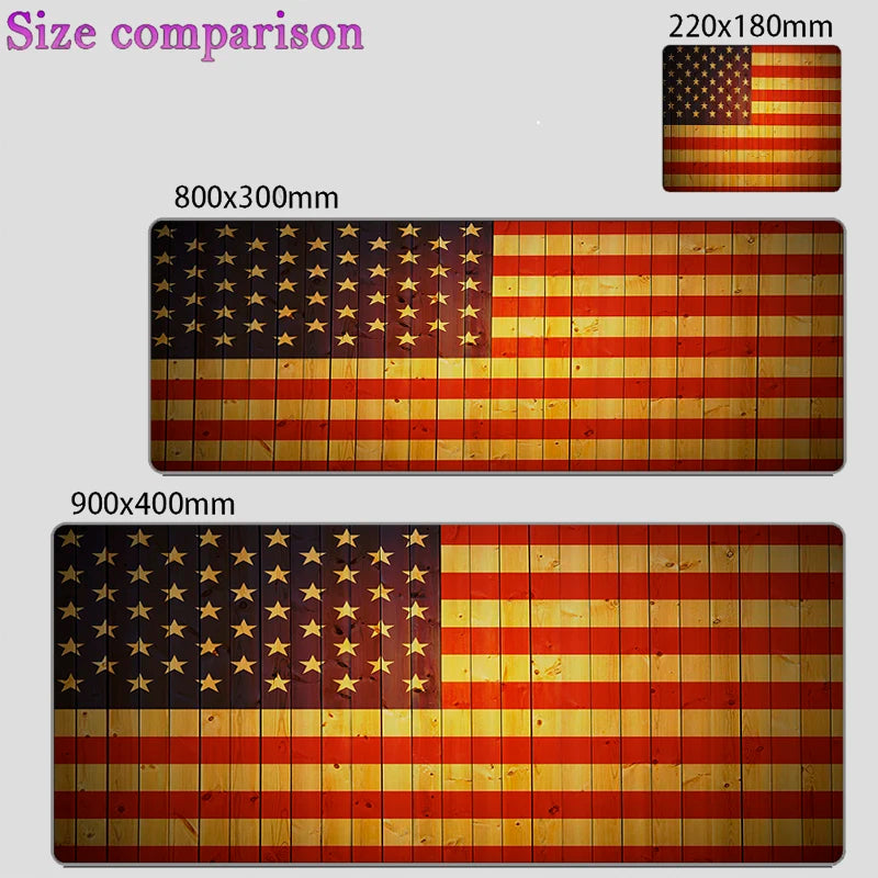 USA Flag XXL Extended Gaming Mouse Pad – 900x400mm Anti-Slip Desk Mat for Keyboard & Mouse