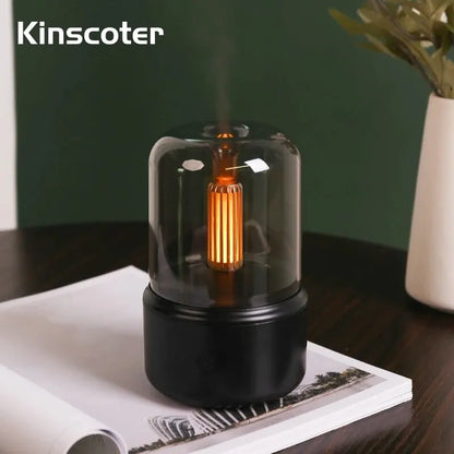 KINSCOTER USB Aroma Diffuser – Portable Air Humidifier, Essential Oil Night Light, Cold Mist Maker for Bedroom & Gift