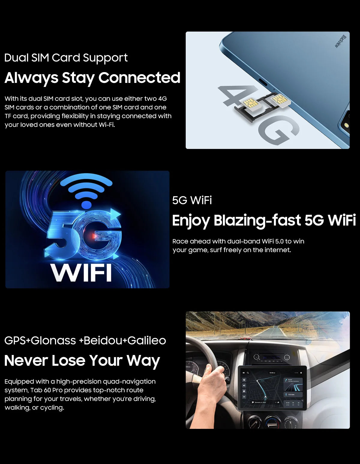 Blackview Tab 60 Pro Tablet – 10.1" HD+ IPS, Android 14, 8GB RAM, 128GB, 7700mAh, Widevine L1