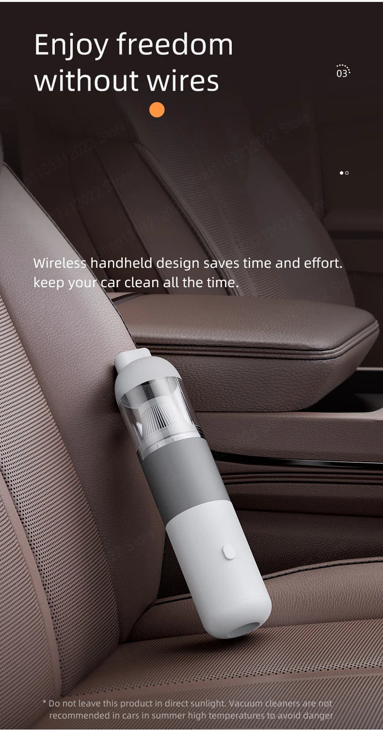 39800Pa Wireless Car Vacuum Cleaner – 3-in-1 Handheld Portable Dust Catcher