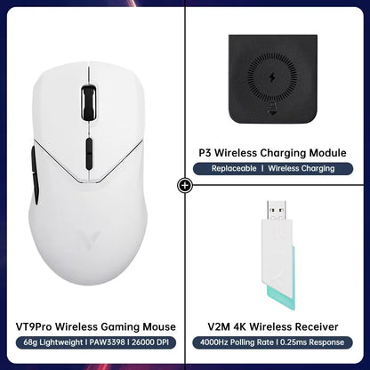 Rapoo VT9PRO Wireless Gaming Mouse – 68g Ultra-Light, PAW3395 26000DPI, 8K Polling, 8 Buttons