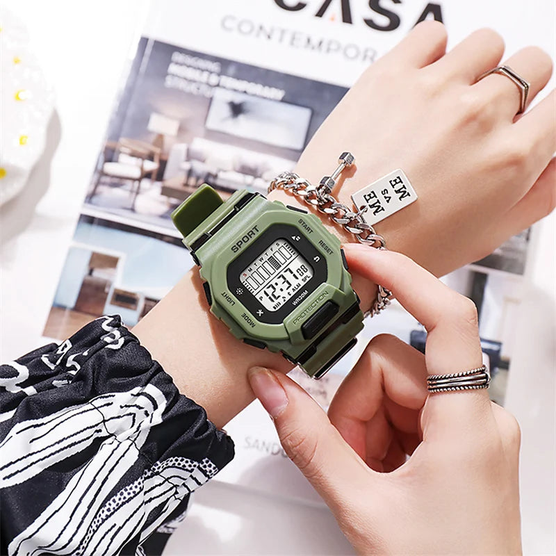 YIKAZE Men's LED Digital Sport Watch – Waterproof, Outdoor Adventure, Multifunctional