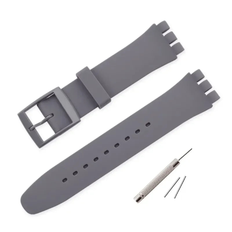 Colorful Silicone Replacement Strap for Swatch – 16/17/19/20mm Sports Watch Band