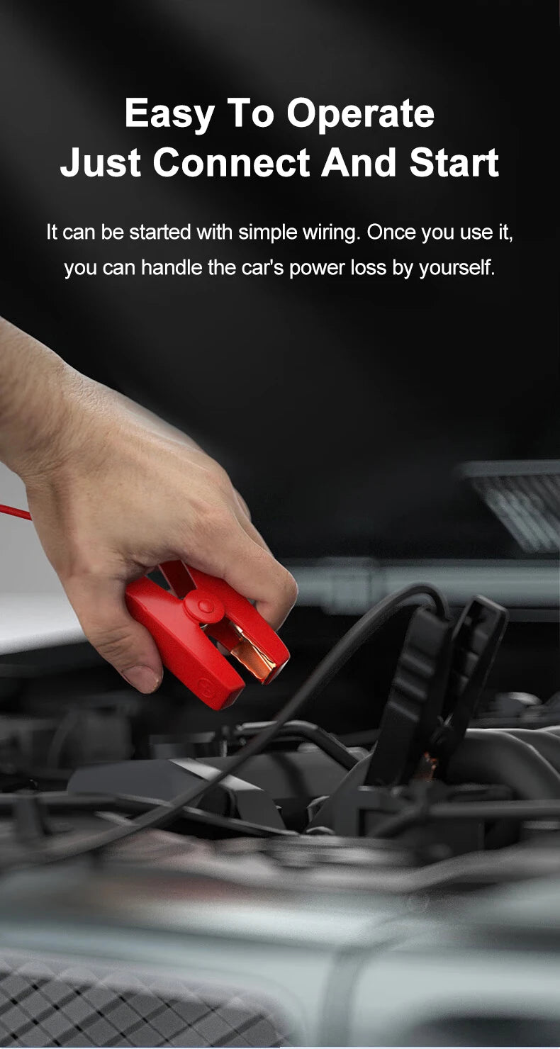Car Jump Starter 600A-2000A | 12V Portable Battery Booster & Power Bank for Emergency Start (EAFC)