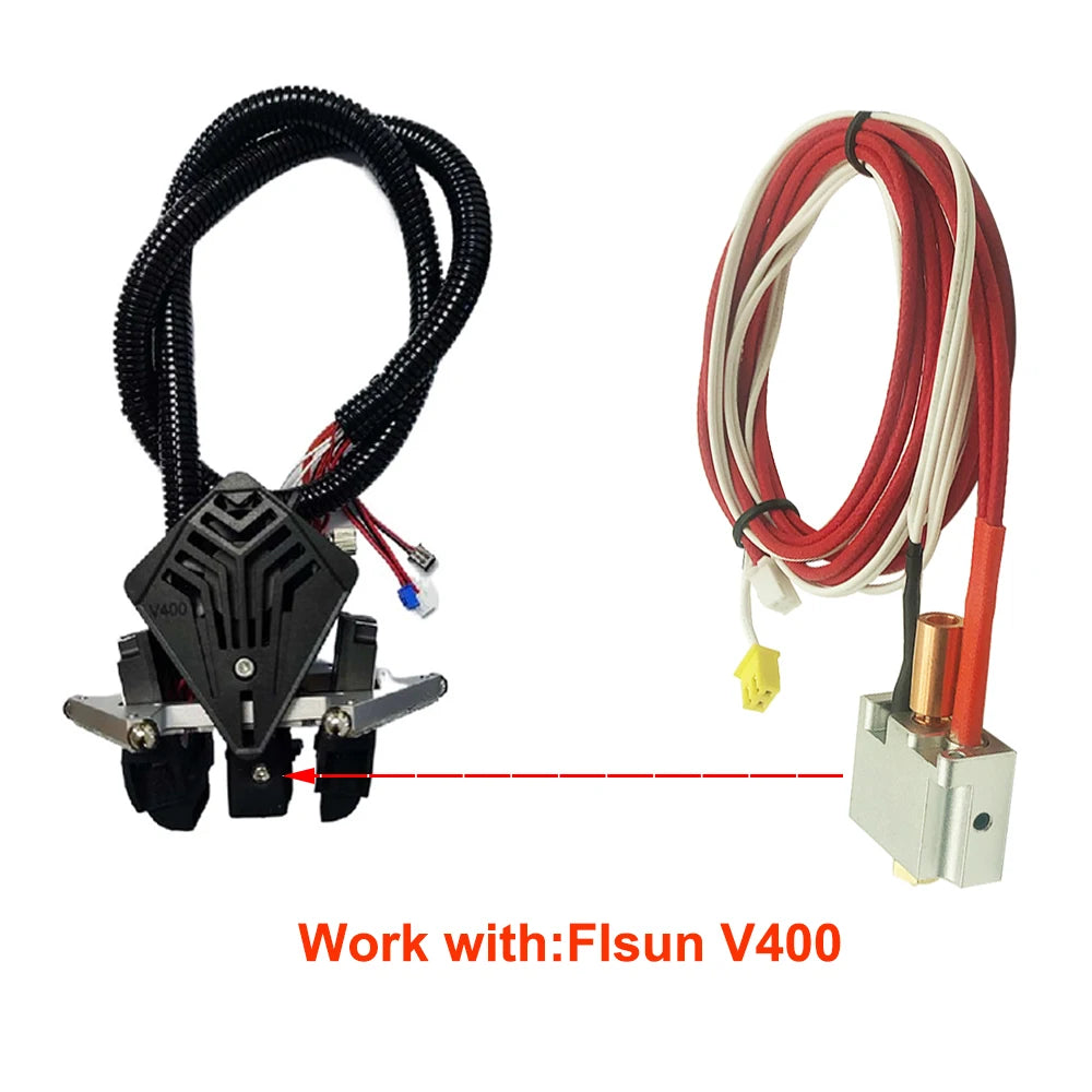 HzdaDeve NTC 100K Thermistor & Heating Rod Kit for Flsun Q5 / QQ-S / SR / V400 3D Printer
