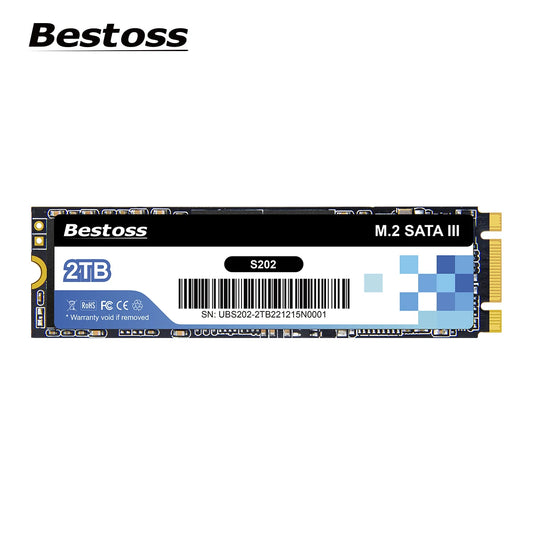 Bestoss M.2 SATA SSD 2280 | 530MB/s | 120GB–1TB | Internal Drive for Laptop & Desktop