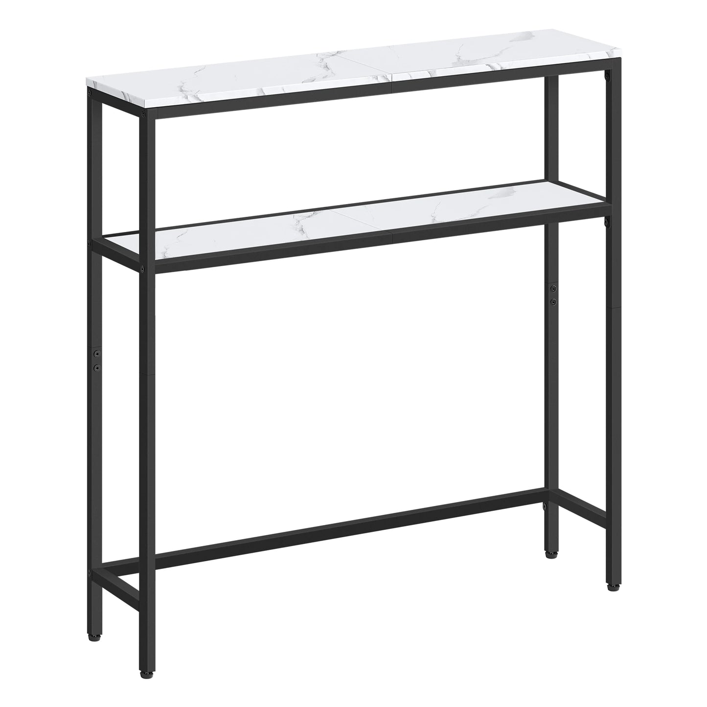 VASAGLE narrow console table with two shelves, entryway furniture in black, measuring 20x100x80cm, by R.E.D. Shopping.