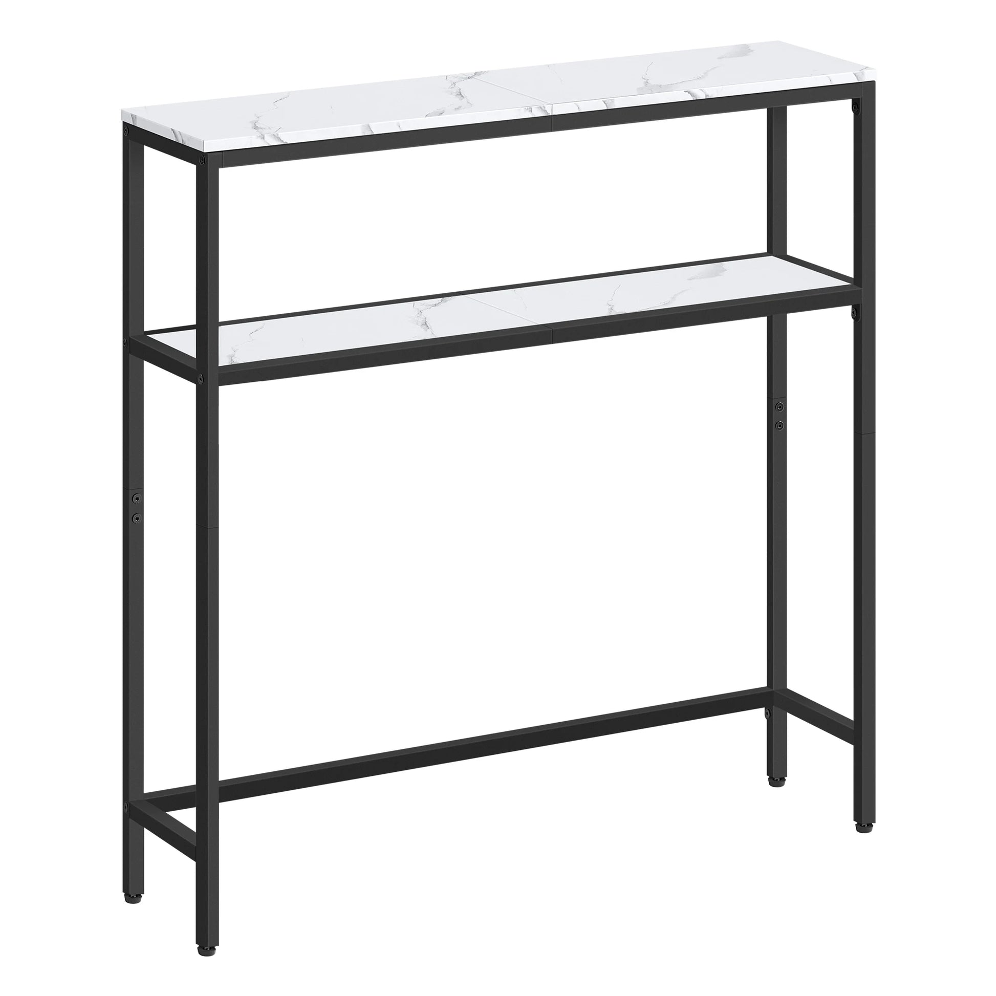 VASAGLE narrow console table with two shelves, entryway furniture in black, measuring 20x100x80cm, by R.E.D. Shopping.